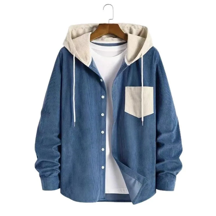 Men's Longsved Hooded Shirt Casual Loose Fit Cool Sensation Polyester Fiber Winter Season Women's Applicable  Shirt