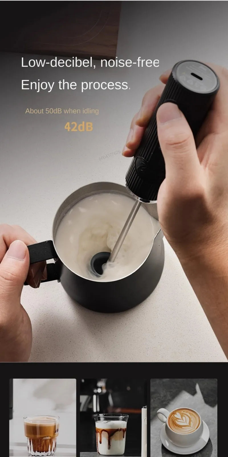Wireless Electric Mini Milk Frother Coffee Whisk Portable Egg Beater Blender Kitchen Cooking Stirrer Cappuccino Coffee Maker