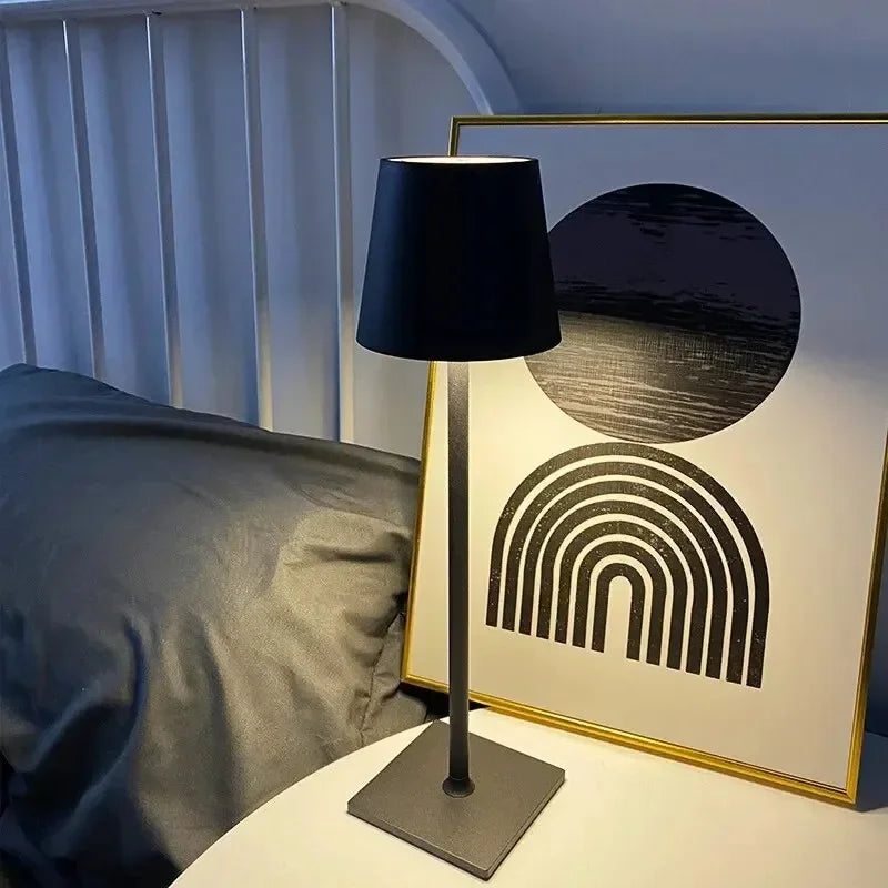 Modern LED Table Lamp Touch Tricolour For Living Room Bedroom Study Room Restaurant Hotel Desktop Decorative Lighting Fixtures
