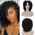 Wigs for Black Women Afro Curly Twist Wigs Braiding Synthetic Wig Heat Resistant Fiber Breathable Faux Locs Braids Hair Wigs wit