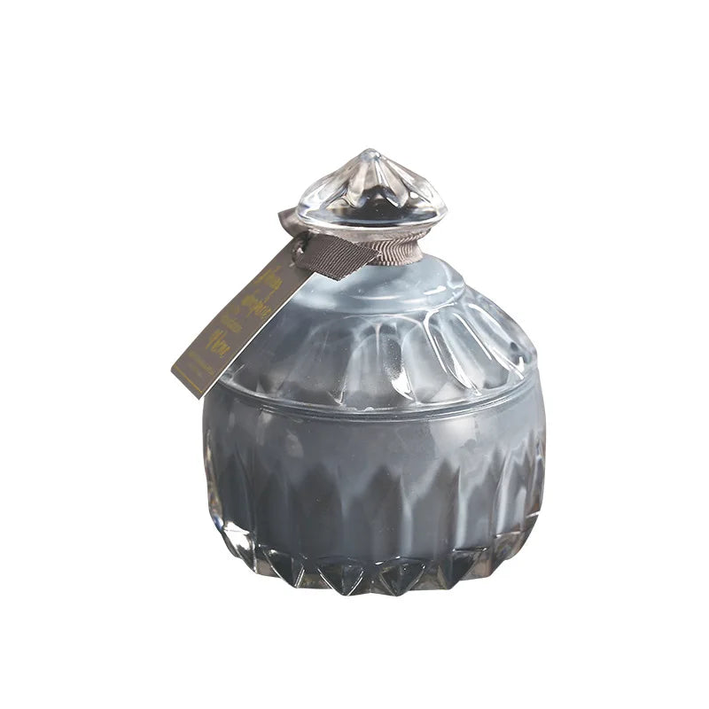 Ins Style Candy Glass Jar Scented Candle Essential Oils Soy Wax Candle Aromatherapy Home Decoration Birthday Xmas Gift
