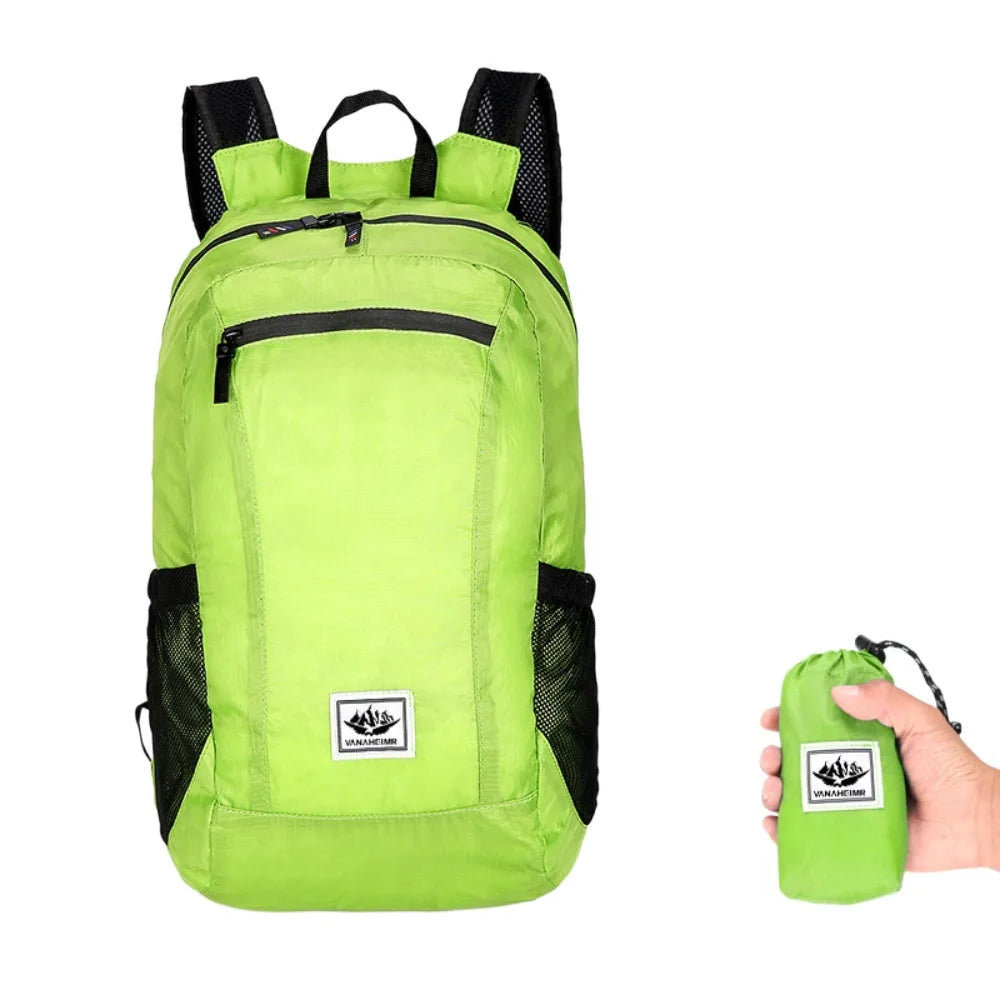 Large Capacity Foldable Backpack Folding Waterproof Mountaineering Bag Sports Knapsack Oxford Cloth Lightweight Nylon Bag Hiking