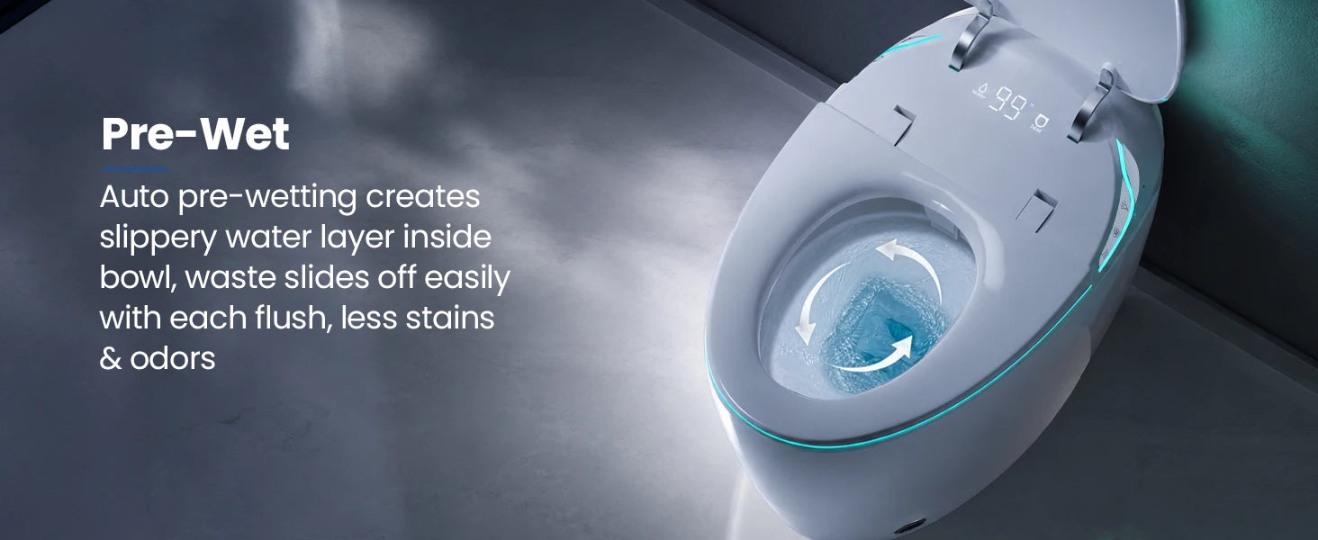 Sanyipace Smart Toilet and Bidet 110V 1000g MaP Auto Flushing Build in Tank Instant Hot Water Warm Dryer Elongated Toilet with ADA Comfort Height Toilet