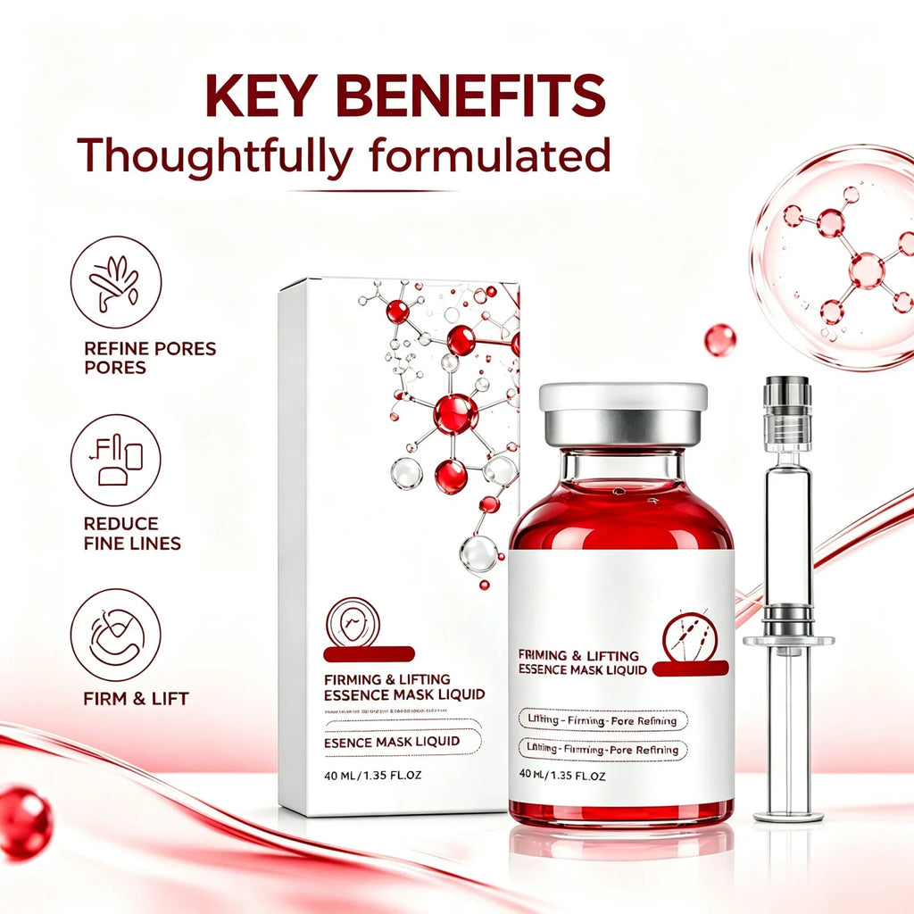 Firming Facial Essence 40ml Contour Serum Night Repair Makeup Prep for Smooth Skin Hydrating Non Sticky Daily Face Massage Care
