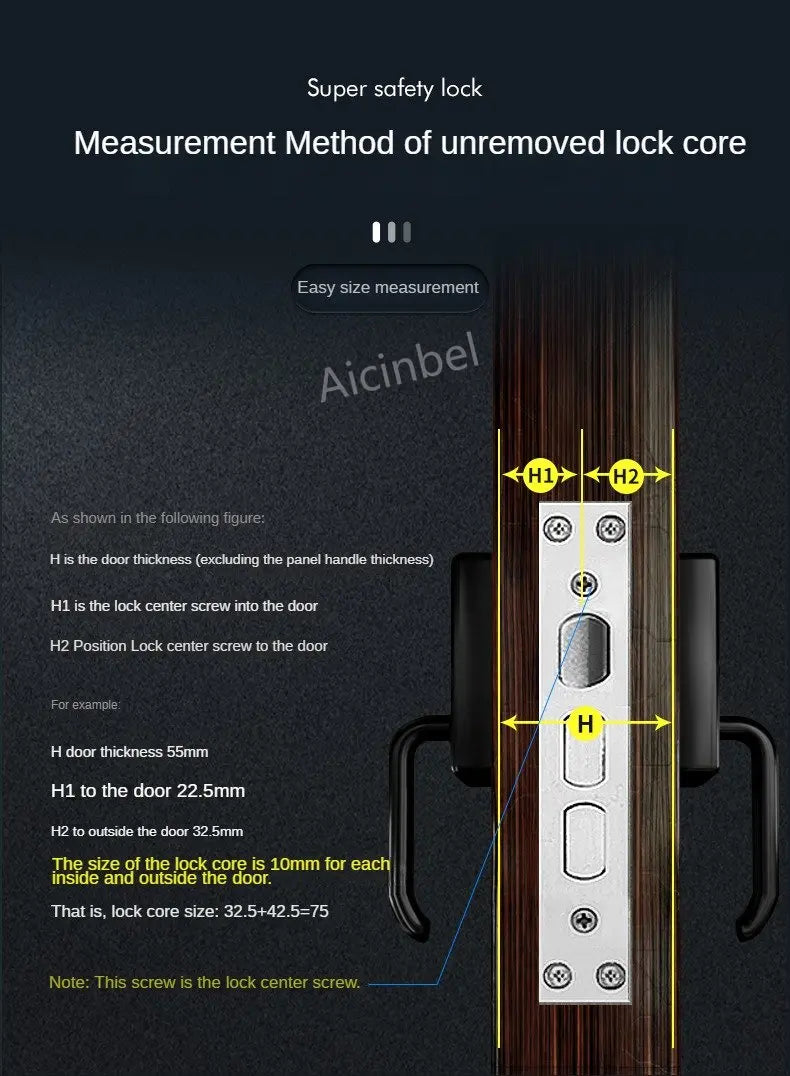 High quality European standard lock cylinder,Anti-theft Door Lock Core Super C-class Door Lock Universal Household,8-Master Keys