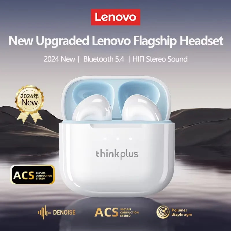 Lenovo LP23 Headphones Wireless Bluetooth 5.4 TWS Hifi Stereo Earphones Gaming Sports Touch Control HD Call with Mic Earbud