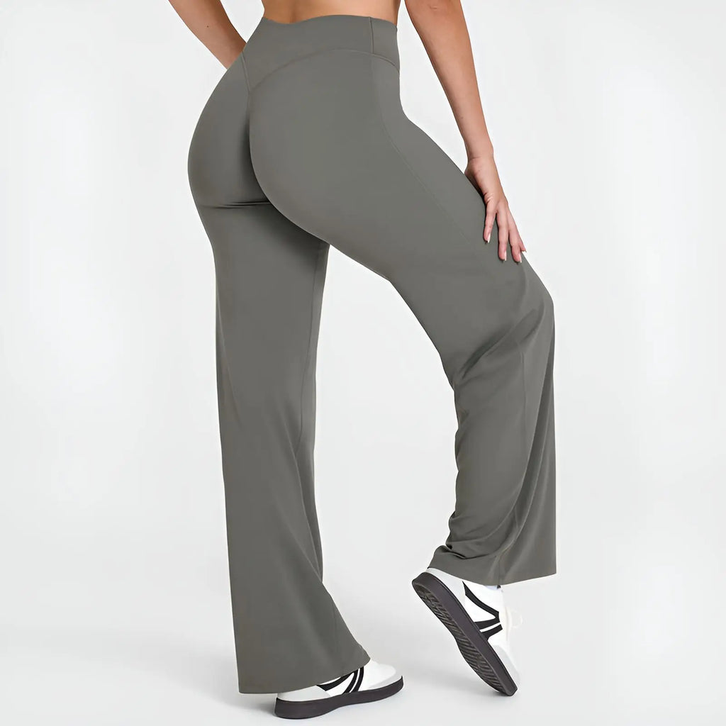 Sport Trousers Straight-Leg Pants Ultra Soft Butter Fabric Women's Mid-Waist Yoga Pants GYM Naked Feel Pilates Running