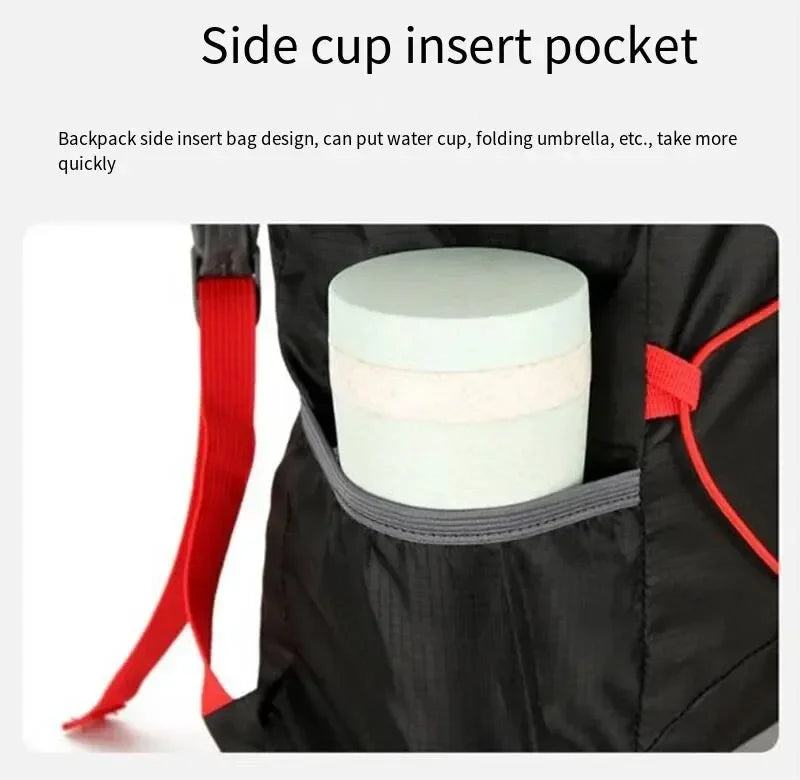 Camping Hiking Multifunctional Outdoor Folding Sports Backpack Ultra Lightweight Carrying Waterproof Nylon Fabric Fitness Bag
