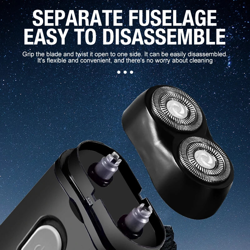 Men's Electric Portable Shaver, Double Headed Shaver, Multi functional USB Charging Shaver