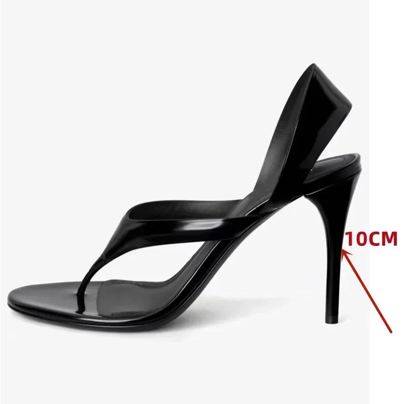 Women's Summer New Round Head Stiletto Sandals European and American Fashion Sexy Sizes 34-46 Large Sandals
