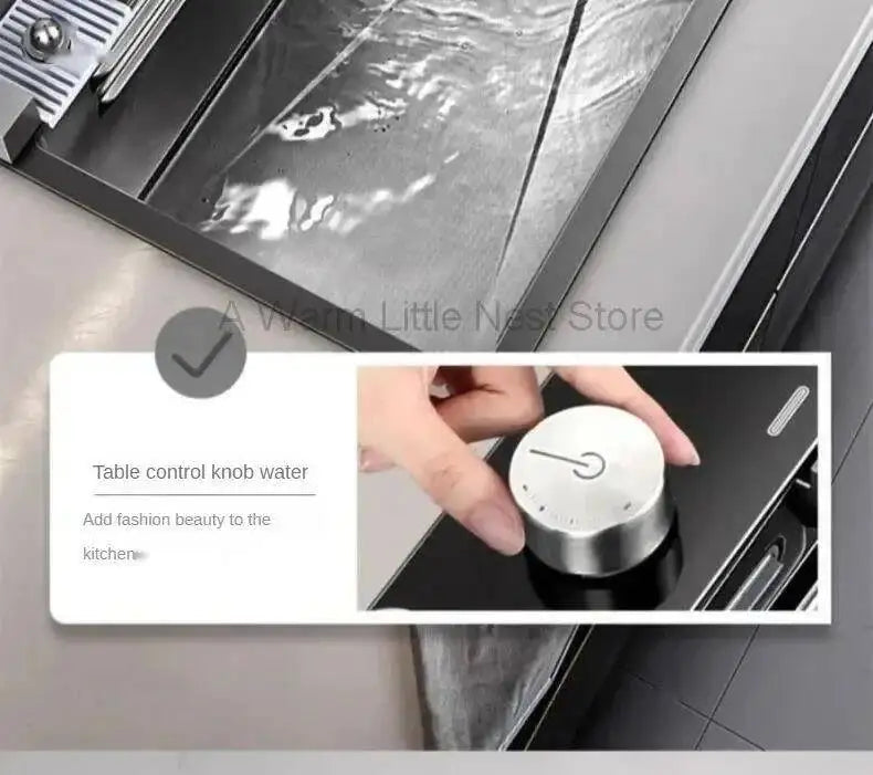 Smart Creative Kitchen Sinks for Apartments Modern Metal Multi-functional Sinks Luxury Household Kitchen Sinks for Rental Houses