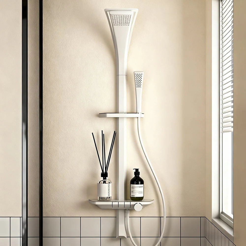 High Quality Modern Showers System Rainfall Brass Mixer Bathroom Faucet Shower Set Bathtub Smart Thermostatic Rain Shower Column