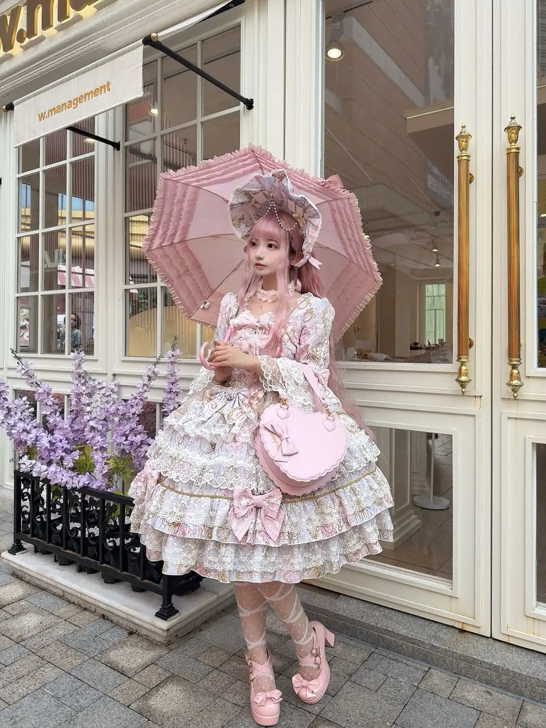 Original Design Lolita Sweet Long Sleeve OP Dress Women Autumn Super Fairy Cute Bow Birthday Party Girls Princess Dresses