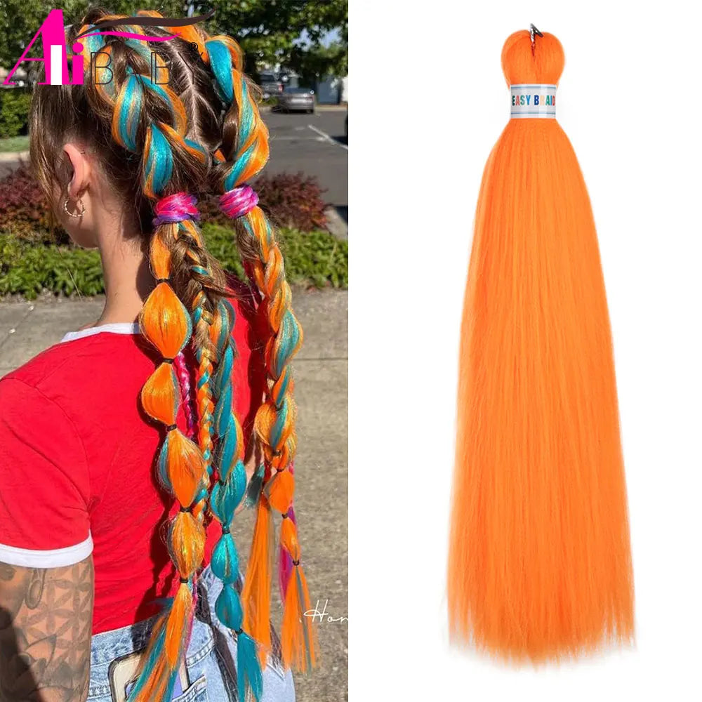 Ombre Kanekalon Braiding Hair Extensions Pre Stretched 26 Inch Synthetic Hair for Afro Jumbo Box Braids Natural Looking