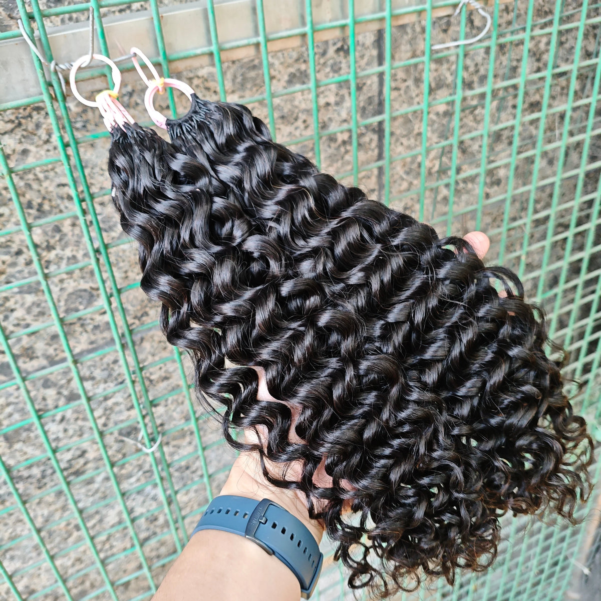 NABI Pre-Separated Crochet Human Hair Bundle Miracle Knots Braiding 14-18inch Water Wave Curly Human Hair for Women