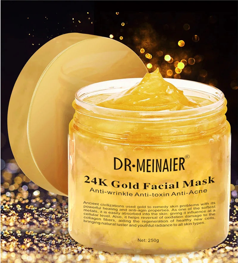 250g 24K Gold Collagen Repair Sleeping Facial Mask for Firming, Hydration, and Moisturizing Face Cream Apply-on Mask Skincare