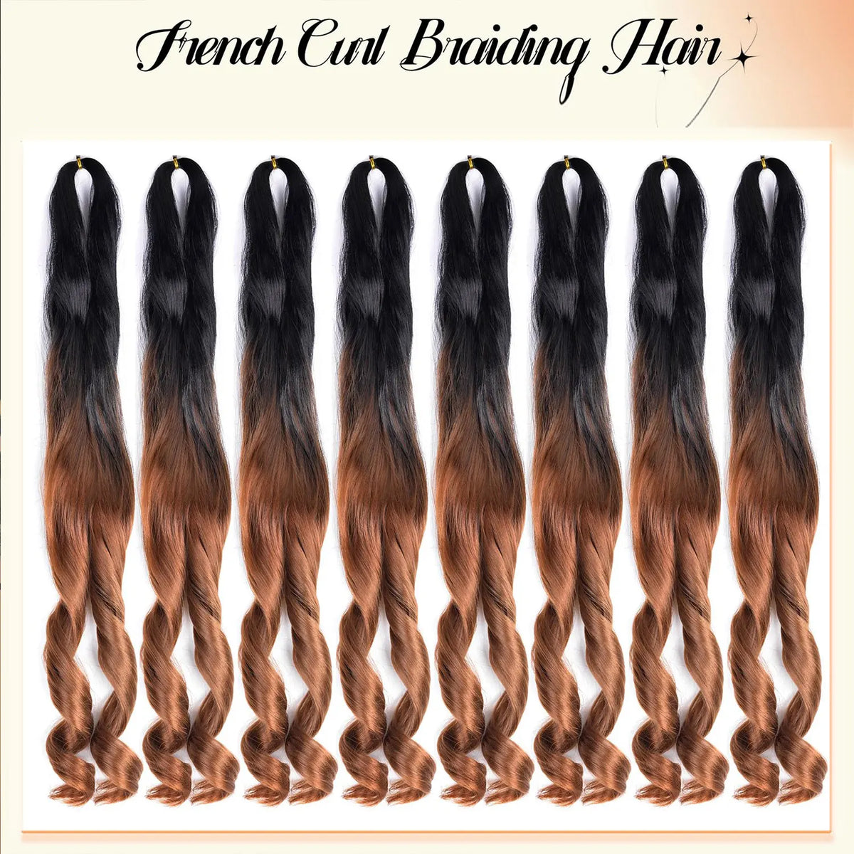 16Inch French Curls Braiding Hair Synthetic Spiral Curls Braids Hair Extensions Pre Stretched Loose Wave Braiding Hair For Women