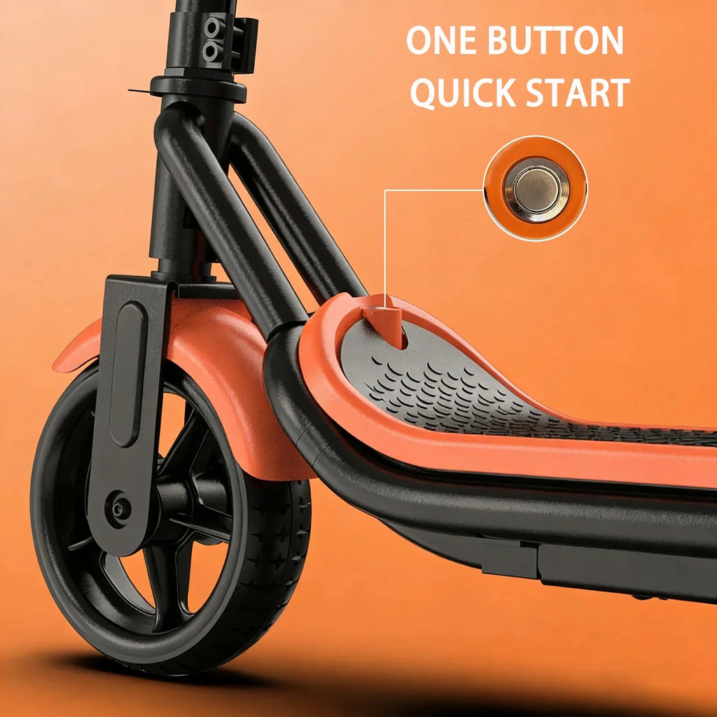 Perfect Birthday Gift! Electric Scooter for Kids Ages 6-12 Music Playing E-Scooter with Deck Lights Safe 150W Motor Fun Ride-on