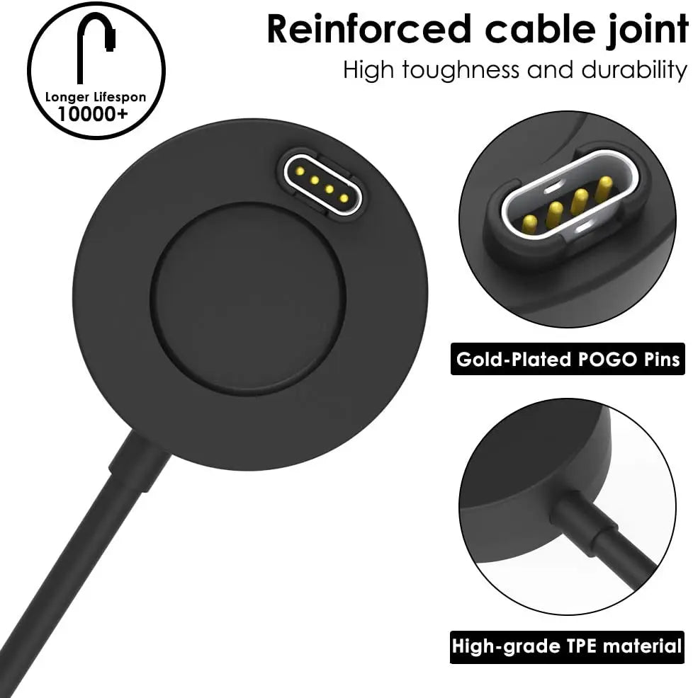 USB Charging Cable For Garmin Watch Fenix 7 7S 7X 6 6S 6X 5 5S 5X Vivoactive 3 4 Venu 2 2S 3 Forerunner 945 With Dustproof Plug