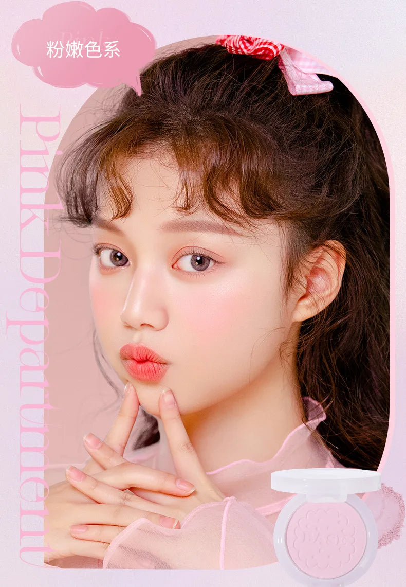 JILL LEEN Monochrome Colorful Soft Mist Blush Disc Highlight Grooming Peach Gills Purple Matte Brightening Expansion Color