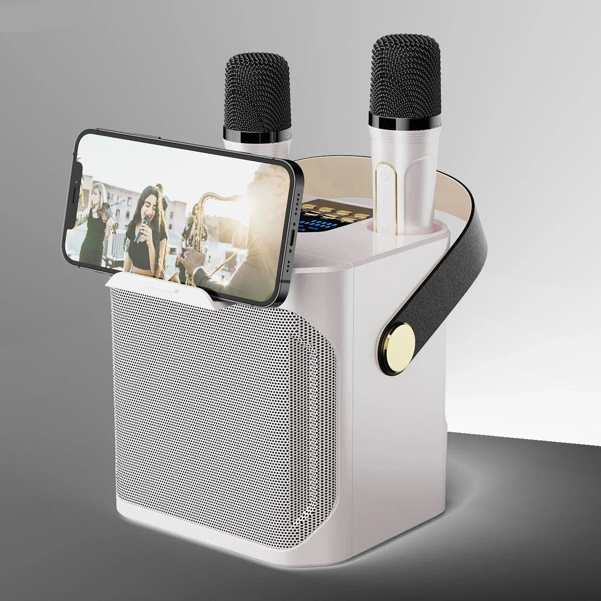 Wireless Subwoofer Portable Powerful Karaoke Bluetooth Speaker With Microphone Sound Box Music Machine High Power Caixa De Som