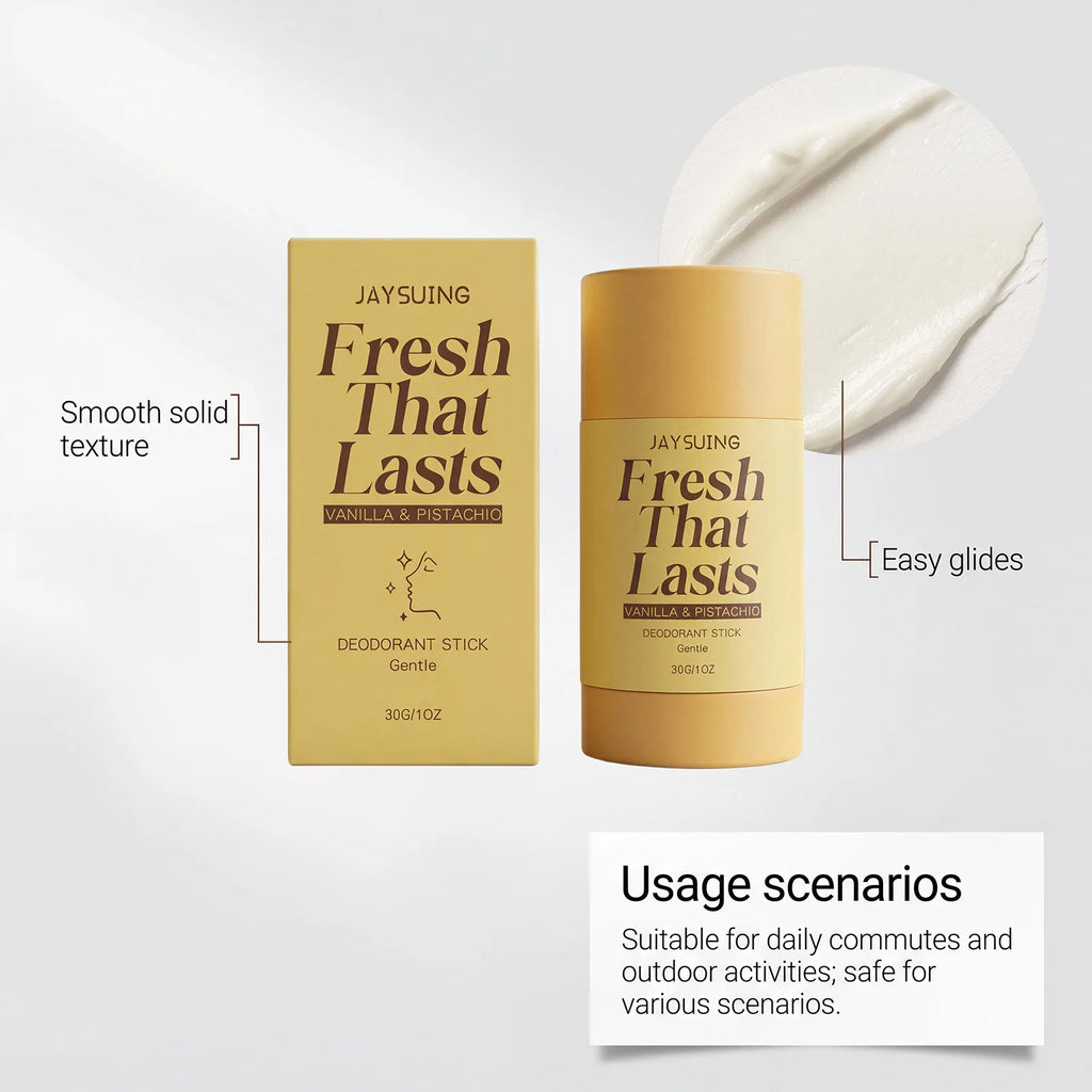 Jaysuing Vanilla Deodorant Antiperspirant Stick 48H Sweat Odor Underarm Body Bad Odor Remove Refresh Portable Dry Antiperspirant