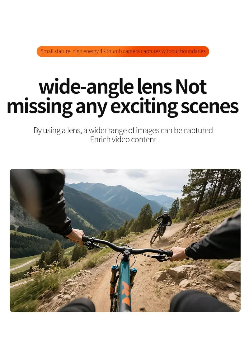 4K HD Action Camera HD EIS Magneti Pocket Video Camera 30m Waterproof WiFi Motorcycle Cam Sport Video Recorder with Memory Card