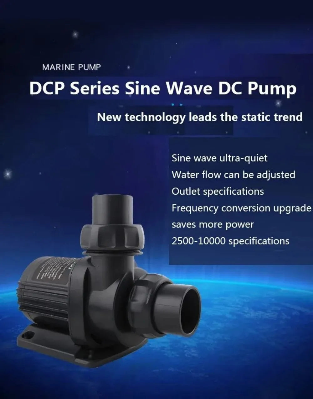 Jebao DCP Sine Wave DC Pump 2500-20000L/H Adjustable Flow Submersible Water Pump for Freshwater Saltwater Reef Tank Pond