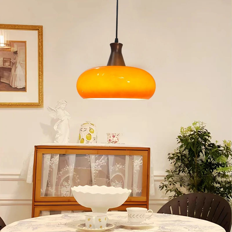Japanese Bauhaus Glass Pendant Lights for Study Homestay Classical Atmosphere Ceiling Chandeliers LED Lamps Medieval Fixtures