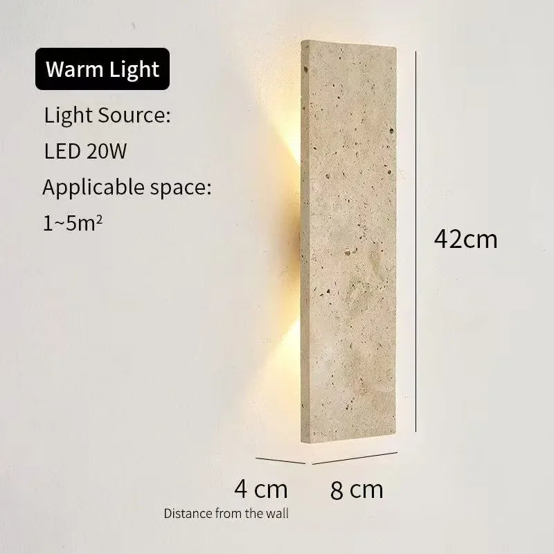Outdoor Waterproof Wall Lamps Strip Natural stone Wall Lights 18W LED Wall Lamp Bedroom Exterior Outdoor Lighting Fixtures