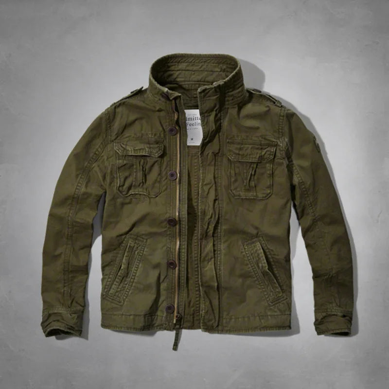 Men Camo Cargo Jacket Autumn Heavyweight Wash Cotton Windbreaker Jacket Military Camouflage Outdoor Sportswear Coat Multi Pocket