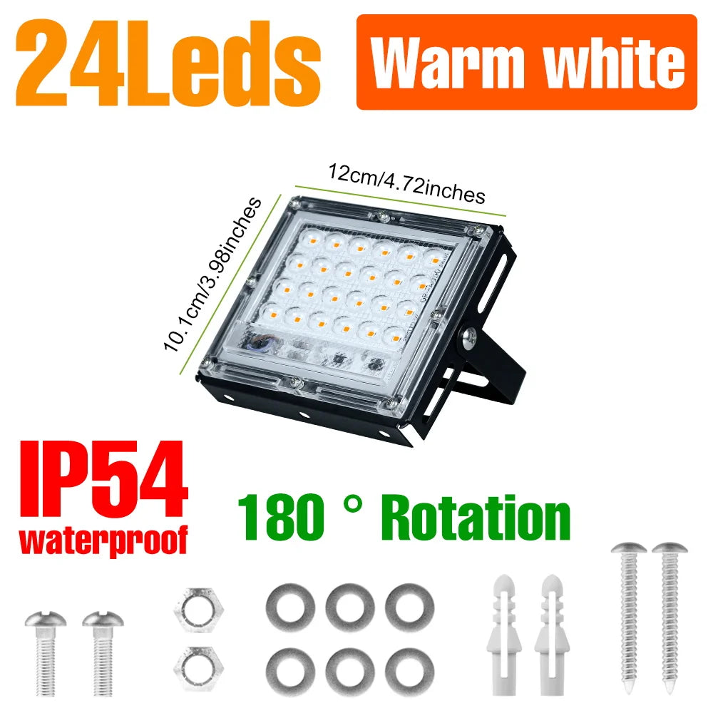 200W Outdoor LED Floodlight Super Bright 220V Waterproof Street Lamps Garden Backyard Commercia Exterior Wall Mount Lighting