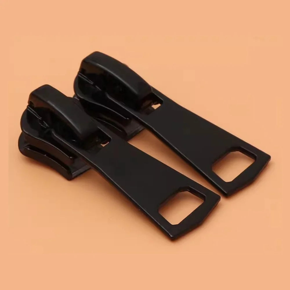 10pcs 3 5 8 Zipper Puller Head Black Handmade Zipper Slider Sewing Accessories Resin Clothing Bag Zips for Replacement Parts