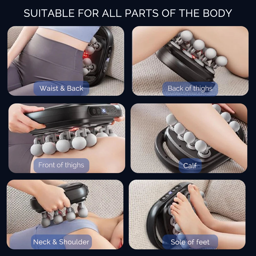 16 Massage Heads Massage Gun Wireless Fascia Gun High Frequency Vibration Back Waist Massager Massager Neck Shoulder Masajeador