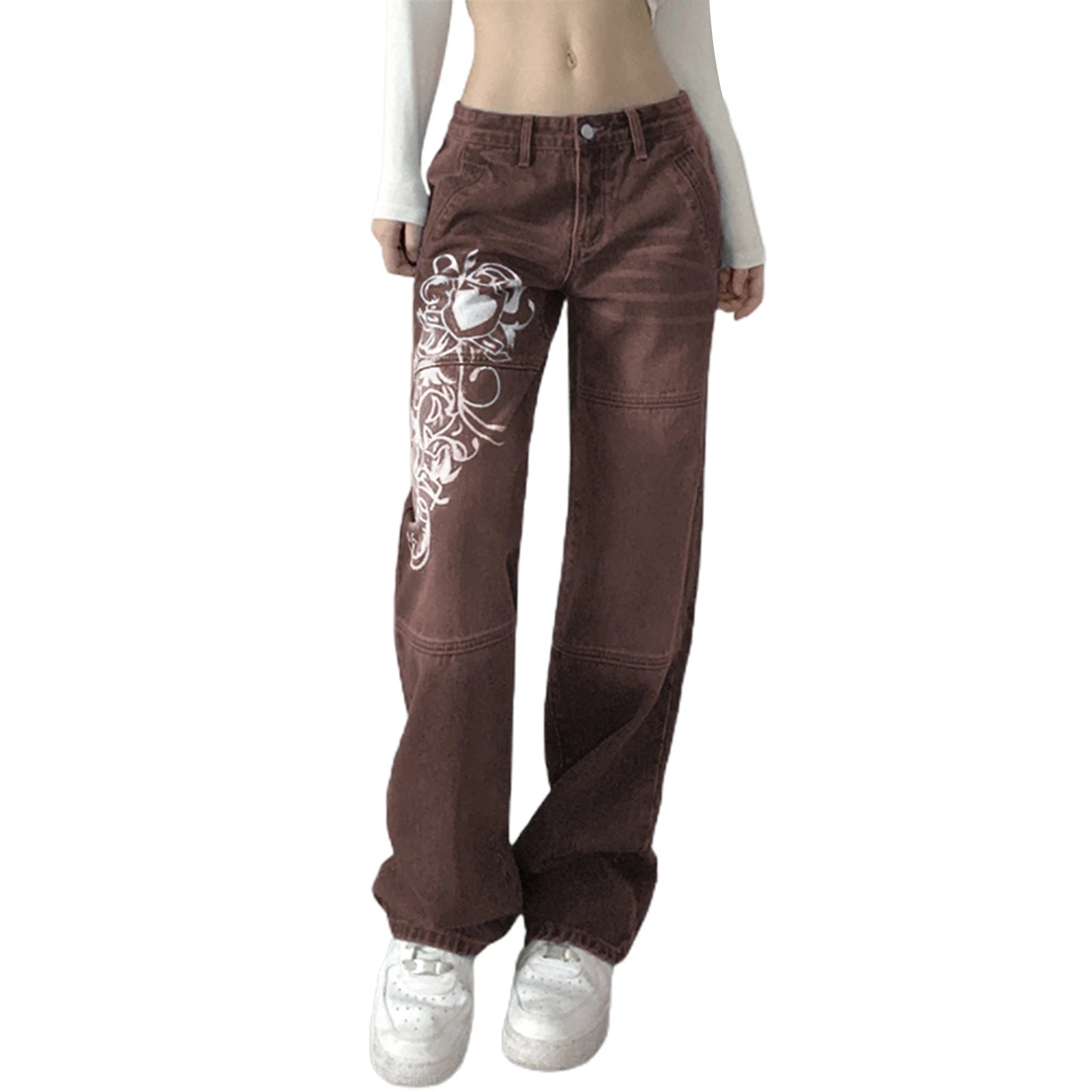 New Women Loose Jeans High Waist Baggy Denim Pants Wide Leg Straight Trousers Vintage Street Wear