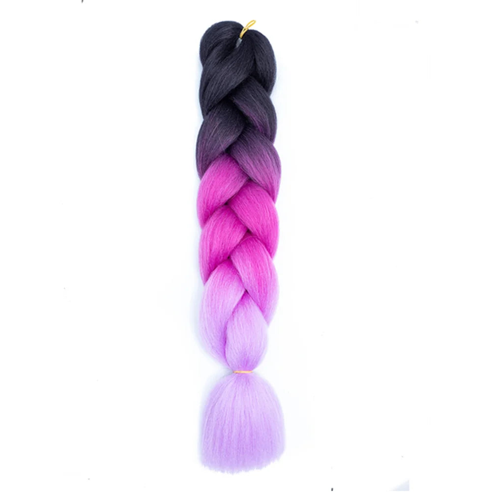 24 Inches DIY Jumbo Braiding Hair Synthetic Hair Extensions Afro Ombre Crochet Braid Hair Wholesale For Women
