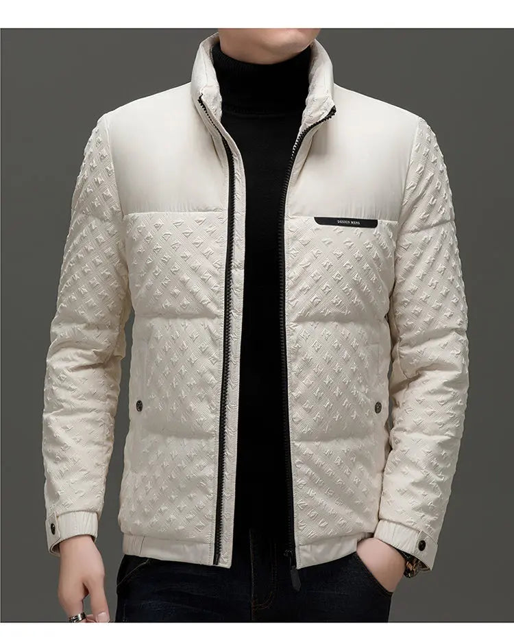 Winter New Men's Trendy Down Jacket Thickened Stand-up collar Duck Down Jacket short warm Coat