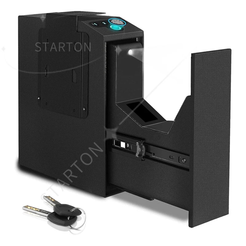 Automatic Pop-up Push and Pull Gun Safe Box with Fingerprint Password Key  for Home Office Security