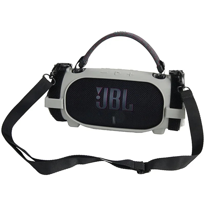 Newest Soft Silicone Case Cover Skin With Strap Carabiner for JBL Charge 6 Portable Waterproof Wireless Bluetooth Speaker