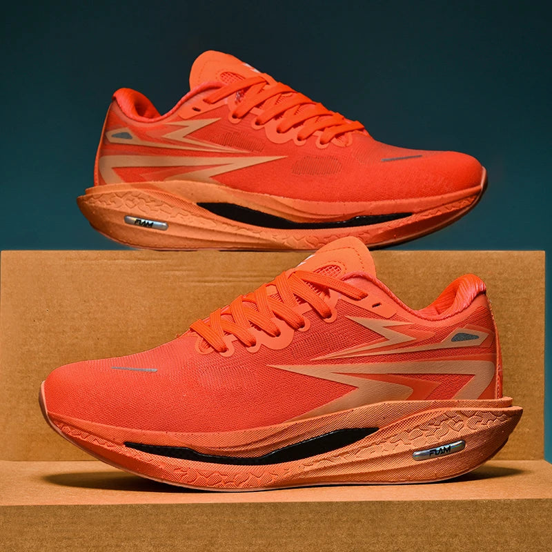 New Running Shoes Men Casual Carbon Board Marathon Sports Breathable Lightweight Women's Comfortable Athletic Antiskid Sneakers