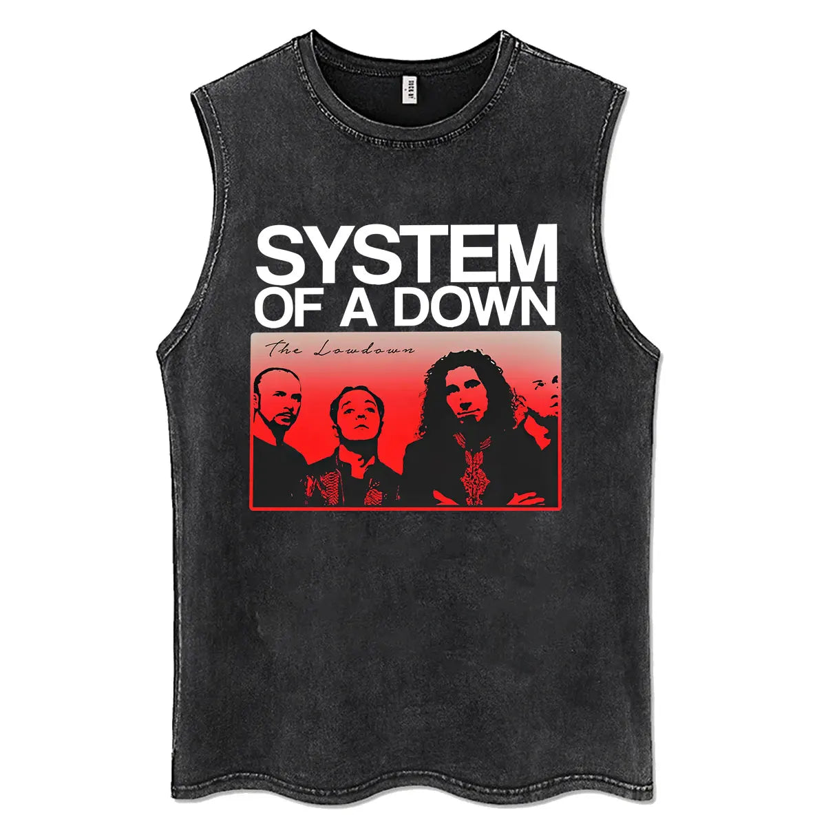 System of A Down Vintage Washed Tank Tops Men's Classic Rock Alternative Metal Sleeveless Vests T-shirt Male Oversized T Shirts