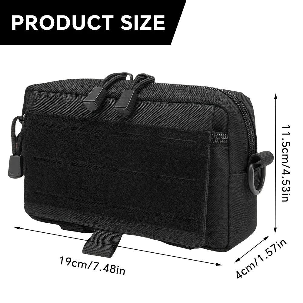 Molle Utility EDC Waist Bag Tactical Pouch Medical First Aid Bag Outdoor Survival EDC Tool Kit Belt Pouch Sports Hunting Bag