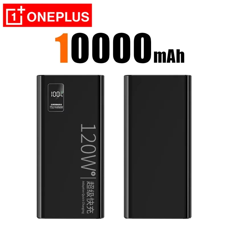 OnePlus 50000mAh Original Mobile 120W 30000mAh Power Bank Two-Way Fast Charging External Battery Compatible With Android IOS