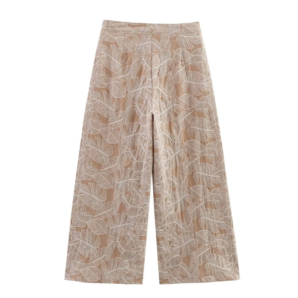 Women Two Pieces Pants Sets 2026 New Fashion Embroidery Crop Top + Trousers Women's Suit Casual 2 Piece Set Woman Outfits