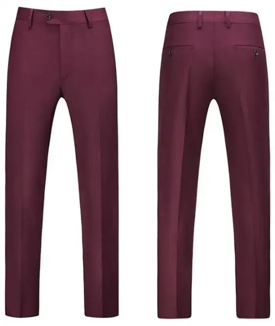 Royal Blue Men Suit Pants, Business Office Trousers, White Black Red Pantalones Hombre Wedding Party Dress Pant, Asian Size