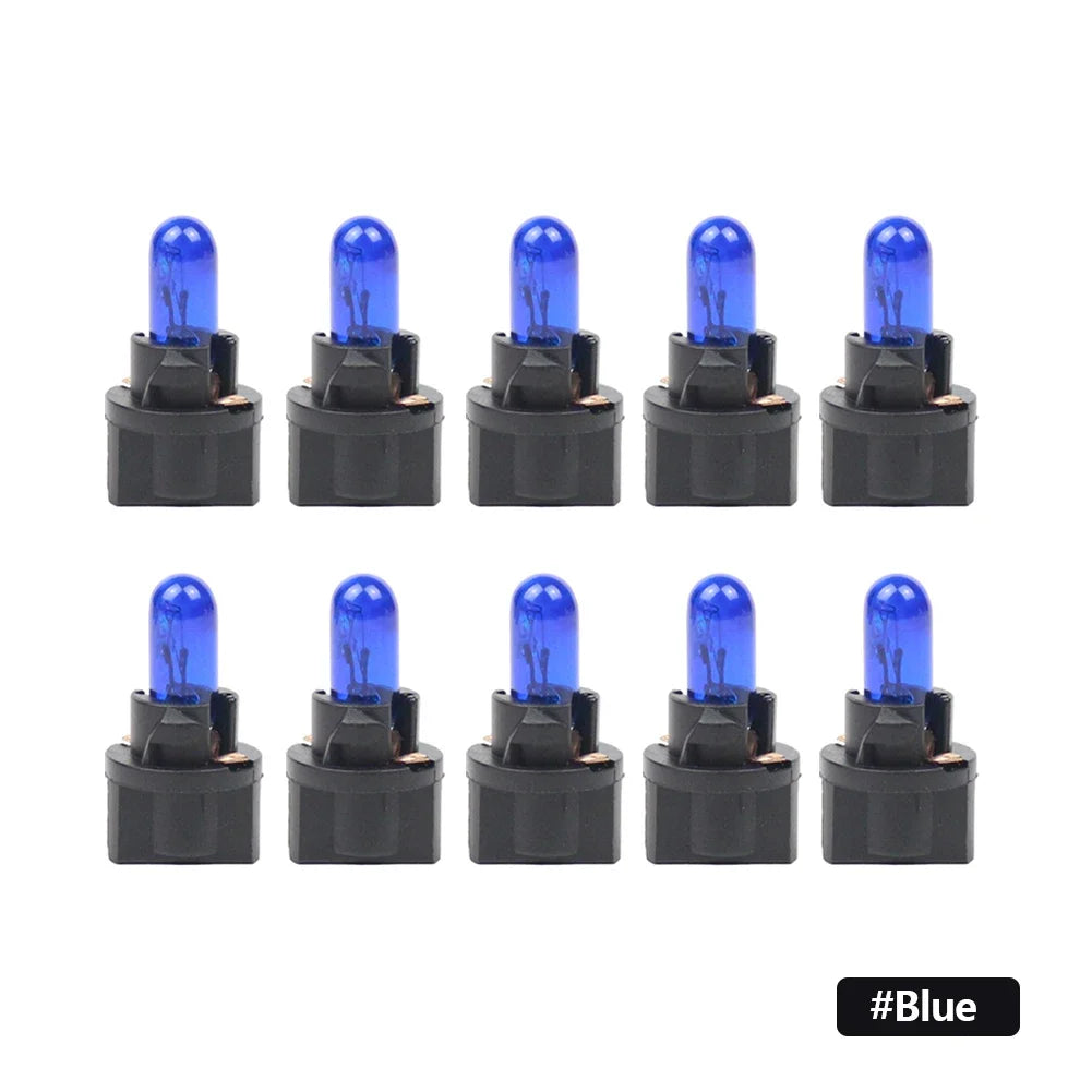 10Pcs T5 SMD LED Car Light Automobiles Light-emitting Diode Instrument Gauge Dashboard Light Bulbs Auto Interior Indicator Lamp