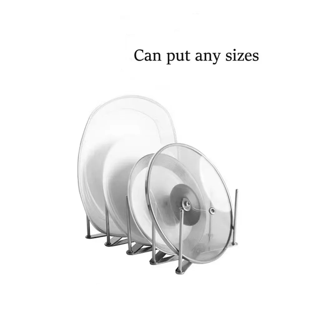 Stainless Steel Bowl Dish Organizer Pot Lid Rack Pan Retractable Foldable Plate Holder Shelf Tableware Storage Kitchen Gadgets