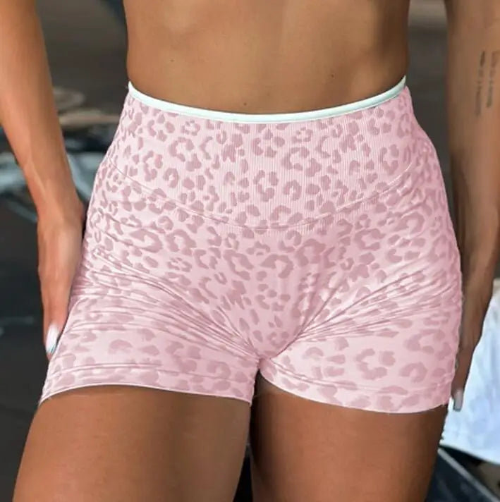 Scrunch Seamless Tights Leopard Seamless Yoga Pants Squat Proof High Elasticity Fitness Shorts Running Workout Legging XP269