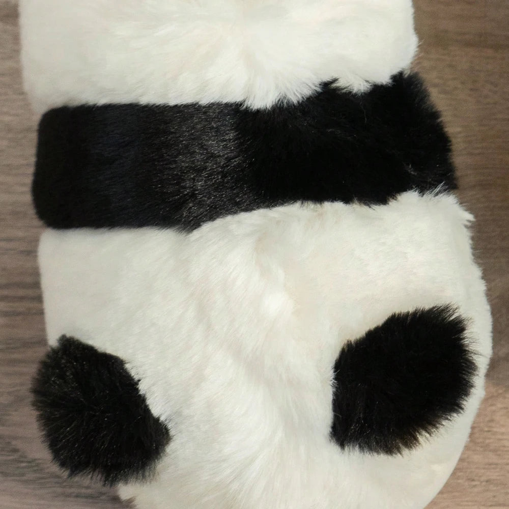 Women's Autumn Winter Indoor Cute Cartoon Panda Plush Anti-slip Fashionable Casual Warm Slippers Home Shoes