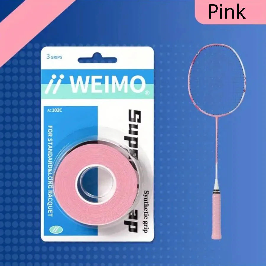 1 box badminton racket handle rubber non-slip handle cover wrap grip strap sweat absorbent tennis racket
